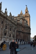 The Giralda Tower of the Sevilla Cathedral in Spain.